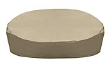 SunPatio Daybed Cover, Outdoor Round Canopy Daybed Sofa Cover, Patio Furniture Cover, Lightweight, All Weather Resistant Fabric, Helpful Air Vent, 88"L x 85"W x 35"H, Neutral Taupe