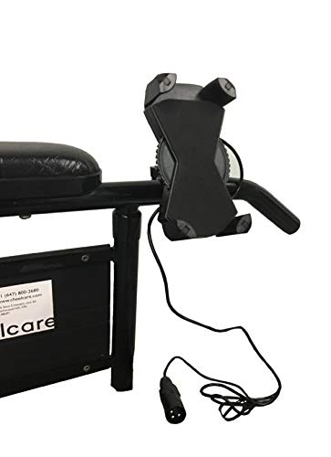 Mobile Phone Holder with USB Charger for Mobility Scooters and Power Chairs