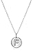 Sterling Silver Diamond Disc Initial 