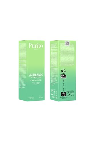 PURITO Centella Unscented Serum for Sensitive Skin – Lightweight Calming & Skin Barrier Repair, 34,860 ppm Soothing Serum, Vegan & Cruelty-Free, Korean Skincare, 2 fl.oz / 60ml