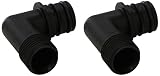 Flojet 20381-008 Electric Pump Fitting - Quad Port x 1/2"-14 Male, Elbow
