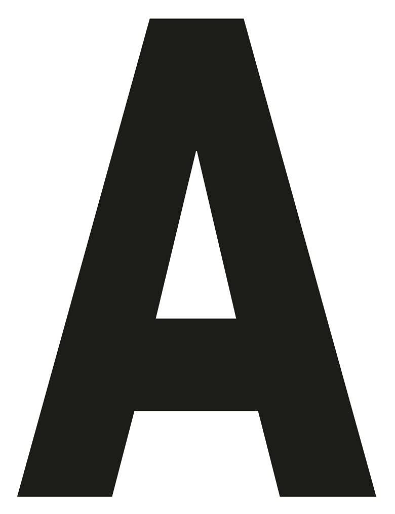 Merriway BH04438 (4 Pcs) Black Vinyl Stick-On Wheelie Bin Post Box Crate Dust Bin Letters 50mm (2 Inch) Letter A - Pack of 4 Pieces