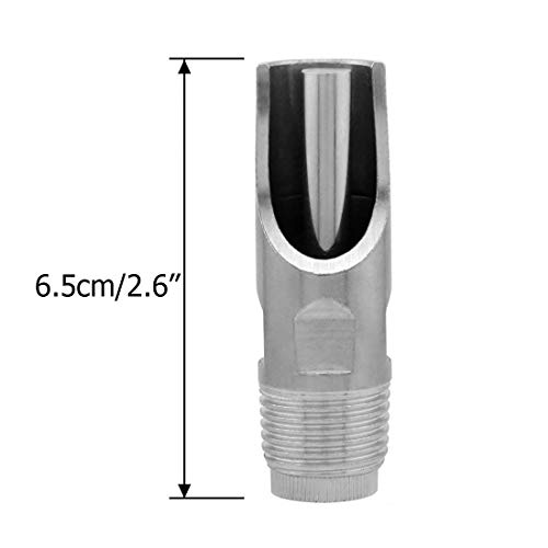 LDEXIN 5pcs Stainless Steel Automatic Pig Nipple Water Drinker Feeder Duck-Billed Waterer 20mm /1/2PT Thread Size for Sows Hog Swine Piglets Drinking