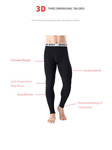 XGDong Thermal Underwear for Men Fleece Lined Thermals Men\'s Base Layer Long John Set