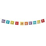 Fun Express - Science Party Birthday Banner for Birthday - Party Decor - Hanging Decor - Garland - Birthday - 1 Piece