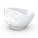 FIFTYEIGHT PRODUCTS TASSEN Porcelain Bowl, Sulking Face Edition, 16 oz. White, (Single Bowl) for Serving Cereal, Soup
