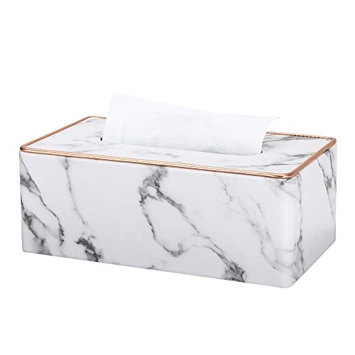 KINGFOM Rectangular PU Leather Tissue Box