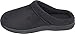 LUXEHOME Mens Slip On Indoor/Outdoor Fleece Scuffs Slipper (10-11 US, Dark Blue)