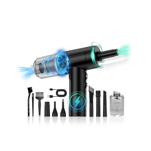 Mini Soprador de Ar para PC, 3 em 1 Inflador, Aspirador e Soprador Portatil, 50000rpm, 6000mAh, Ar Comprimido Limpeza PC, Sem Fio, Recarregável, para limpeza de teclado, Eletrônicos, Infláveis e Carro