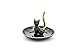 Exembe Happy Cat Posture Trinket Tray Decorative Ring Holder Jewelry Storage Dish Black/Golden Tail