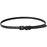 COTIM COYIN Women's Skinny Leather Belts with Metal Buckle for Dresses, Pants, Jeans