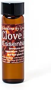 Clove Bud Essential Oil | Safe to Ingest, Certified Food Grade, 0.5 fl oz | Free Roll On Bottle, Free Glass Dropper, Free Glass Spray Bottle Included