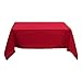 Deconovo Square Red Tablecloth Solid Spillproof Decorative Red Tablecloths for Rectangle Tables - Red, 54x54 Inch