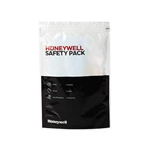 Honeywell HSP004 non-woven fabric Office Safety Pack with 3 Ply Mask, Disposable Gloves & Hand Sanitizer (Pack of 2)