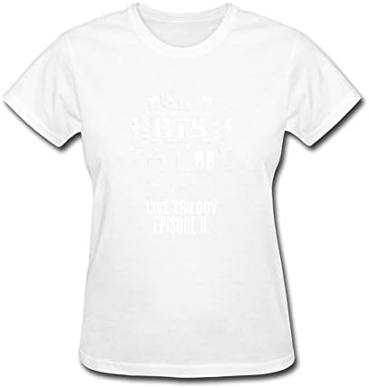 Frnjtt SELL Women bts (2) Funny Short Sleeve T-shirt White L