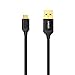 Anker Nylon Braided Tangle-Free Micro USB Cable with Gold-Plated Connectors (3ft / 0.9m) for Android, Samsung, HTC, Nokia, Sony and More (Black)
