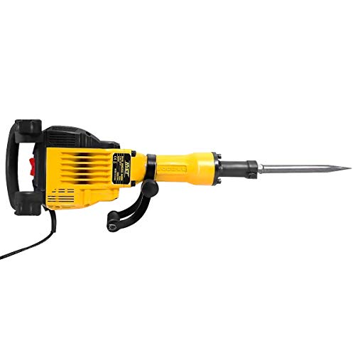 Goplus HD 3600W Electric Demolition Jack Hammer 1400RPM Concrete Breaker Drills for Punch Construction w/Flat Chisel, Bull Point Chisel and Gloves - Thumbnail 5