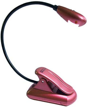 The Original Mighty Bright XtraFlex Clip On Book Light Reading Light with 1 Bright White Non-Dimming LED, Super Flexible, Perfect for Kids, Bookworms, Read in Bed (Pink)