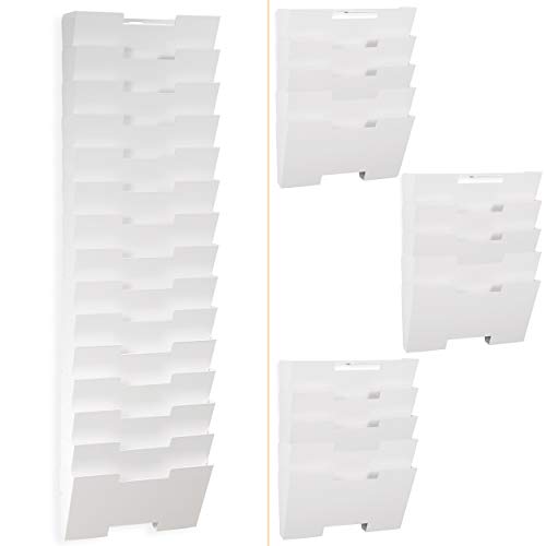 Wallniture Lisbon 15Tier Wall Mounted File Holder and Desk Organizer