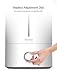 iTvanila Humidifiers, 4L Cool Mist Ultrasonic Humidifiers,Air Humidifiers Baby,Bedroom,Living Room,Office,Auto-Off Whisper Quiet,Large Water Tank Over 42 Hrs Operating Time (White)