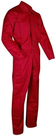 Chicago Protective Apparel 605-FRC-RD-40R 605-FRC-RD Flame Resistant Cotton Coverall, 100% Cotton