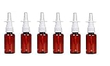 12PCS Amber Plastic Empty Refillable Nasal Spray