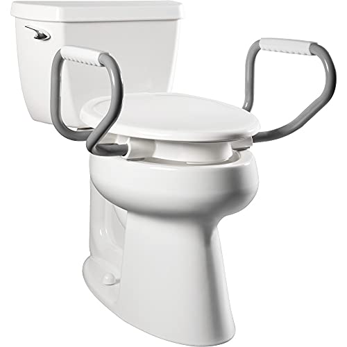 Bemis 7YE85320ARM 000 Assurance Toilettensitzerhöhung mit Clean Shield und Stützarmen, 7,6 cm, Weiß
