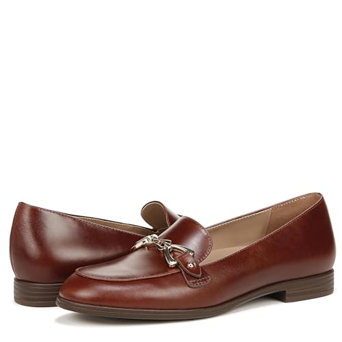 Naturalizer Womens Gala Classic Slip On Loafer Cappuccino Brown Leather 10.5 M