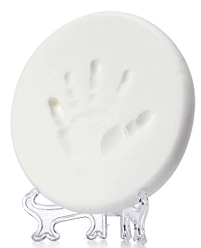 BleuMoo Baby Care Air Drying Soft Clay Baby Handprint Footprint Imprint Kit Casting (White)