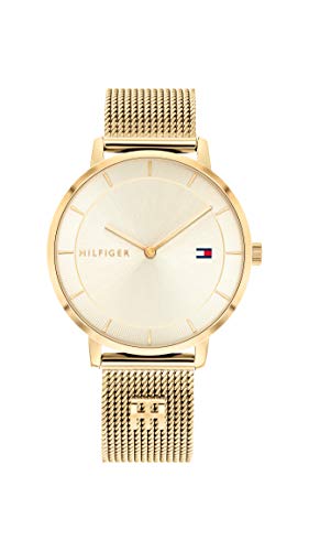 Reloj Analógico de Cuarzo para Mujer con Correa de Malla de Acero Inoxidable de Color Dorado - 1782286