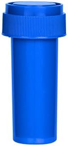 Opaque Blue Pharmacy Vials with Reversible Child Resistant Cap, 60 dram, case/100