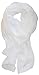 Love Lakeside Modern Chiffon Solid Color Silk Blend Oblong Scarf 04-White