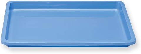 Qosina 73080 Blue Polypropylene Tray, 14-51/64" Length x 10-7/8" Width x 1-19/32" Height (Pack of 25)