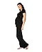 Black Maternity Nursing Wrap Top Sleep Set Sleepwear Small