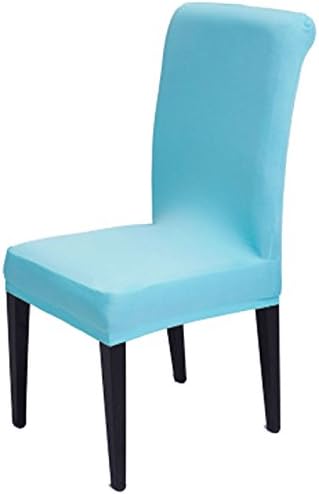 Comfy Home Solid Color Stretchy Removable Washable Chair Covers Dining Room Chair Protector Cover Shield Slipcover For Party(4,Tiffany Blue)