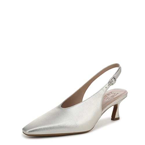 Naturalizer Women's Embry Pump Silver Sand Faux Leather 8.5 W