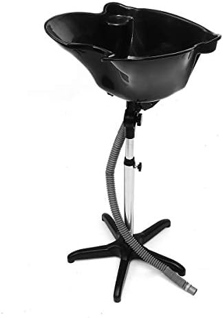 Height Adjustable Hair Washing Salon Basin Shampoo Bowl Sink Drain Hose Stand Holder Home Bathroom Fixture Sick Elder Portable