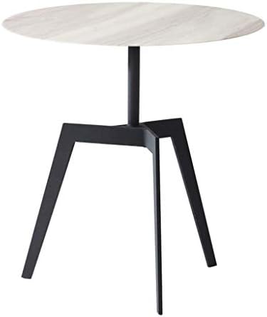サイドテーブル ナチュラルマーブルラウンドサイドリビングルームソファコーナーシンプルでモダンな白いモバイルスモールコーヒーテーブル 人気上昇中