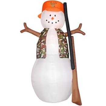 Amazon.com: 8ft Airblown Inflatable Hunting Snowman: Garden &amp; Outdoor