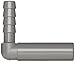 John Guest Acetal Copolymer Barbed Tube Fitting, 90 Degree Elbow, 1/4