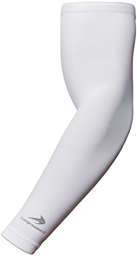 CompressionZ Arm Sleeve (Pair) - Best Sports Compression Sleeves for Basketball, Baseball, Football, Cycling, Golf - Elbow Brace for Arthritis, Lymphedema - UV Protection, Tattoo Cover for Men / Women
