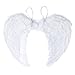 SEVADA Angel Wings and Halo for Adult Women, White Angel Halo Wings for Kids Girls Teen, White Wings Feather Angel Wings Costume (17.7 x 13.8 inches)