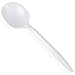 [1000 Pack] Plastic Soup Spoons Lightweight - White