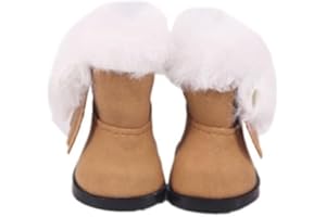 Sunportzida Doll Boots 14 Inch Doll Shoes 1 Pair Winter Snow Boots Doll Decoration Accessories Fits 14'' Dolls (N1)