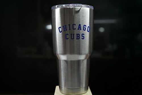 Set of (2) MLB Chicago Cubs Die-Cut Vinyl Auto Decal for Laptops, Yeti, Gear.