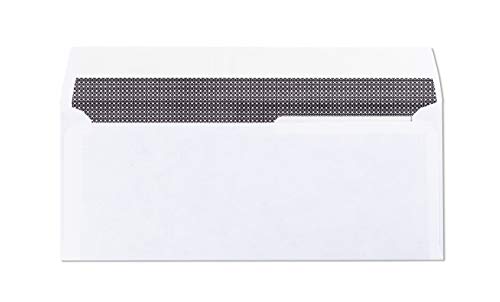 100 Self Seal Double Window Security Tinted Envelopes - for Computer Checks-Compatible for QuickBooks 3-5/8 X 8-11/6