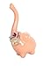 Beth Marie Luxury Boutique Baby Elephant Ring Holder, Coral Ceramic Engagement and Wedding Ring Holder, Measures 2