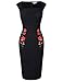 Vintage Floral Cocktail Dress Cap Sleeve Retro Pencil Dress CL7597