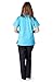 Natural Uniforms Women's Contrast Jersey Scrub Set (Water Blue) (Medium)