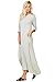 Annabelle Women's 3/4 Sleeve Casual Loose Fit Maxi Dresses with Side Pockets